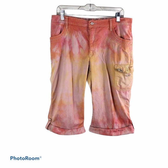 Lee Pants - Lee size 14 Tie-Dyed High Rise Cargo Pants Relaxed